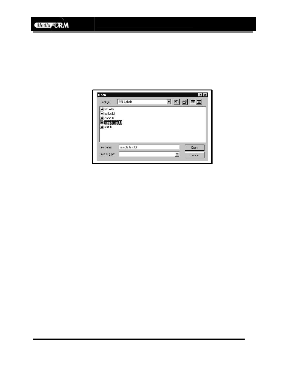 Page 55, Opening existing disc labels | MF Digital DIRECTOR CD/DVD Combo Series (Rev: 08/01/02) User Manual | Page 56 / 104