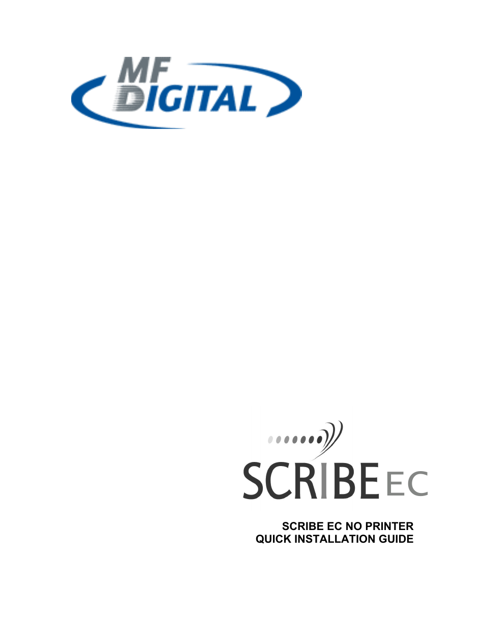 MF Digital ScribeEC with NO PRINTER User Manual | 9 pages