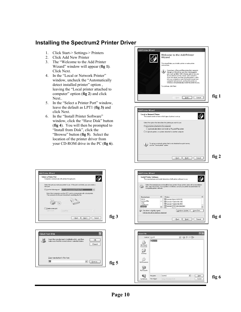 Installing the spectrum2 printer driver | MF Digital DIRECTOR EC OFFICE PUBLISHER WITH Spectrum2 PRINTER User Manual | Page 10 / 14