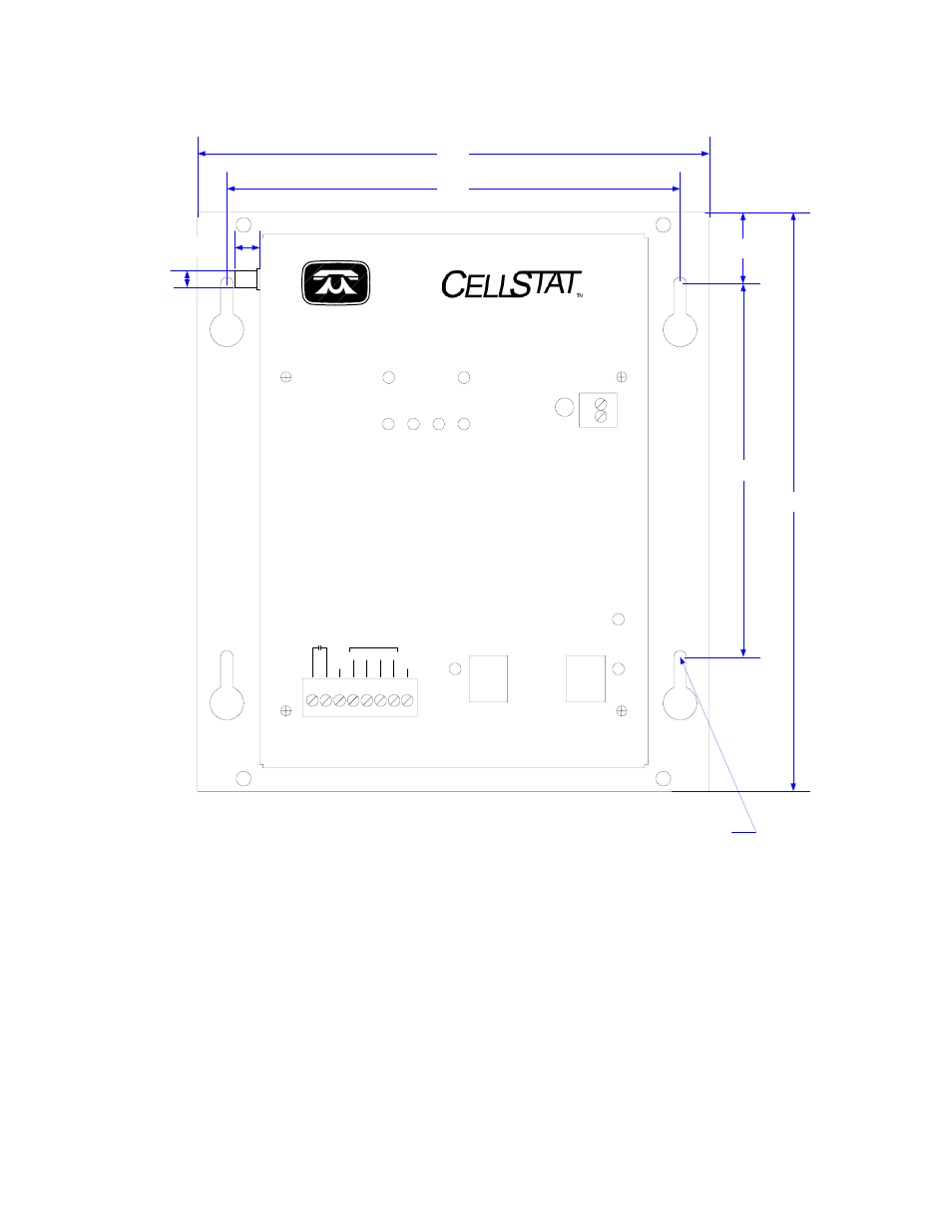 Cellstat, Figure 5 mounting dimensions | Microtel CellStat v.1.22 User Manual | Page 39 / 39