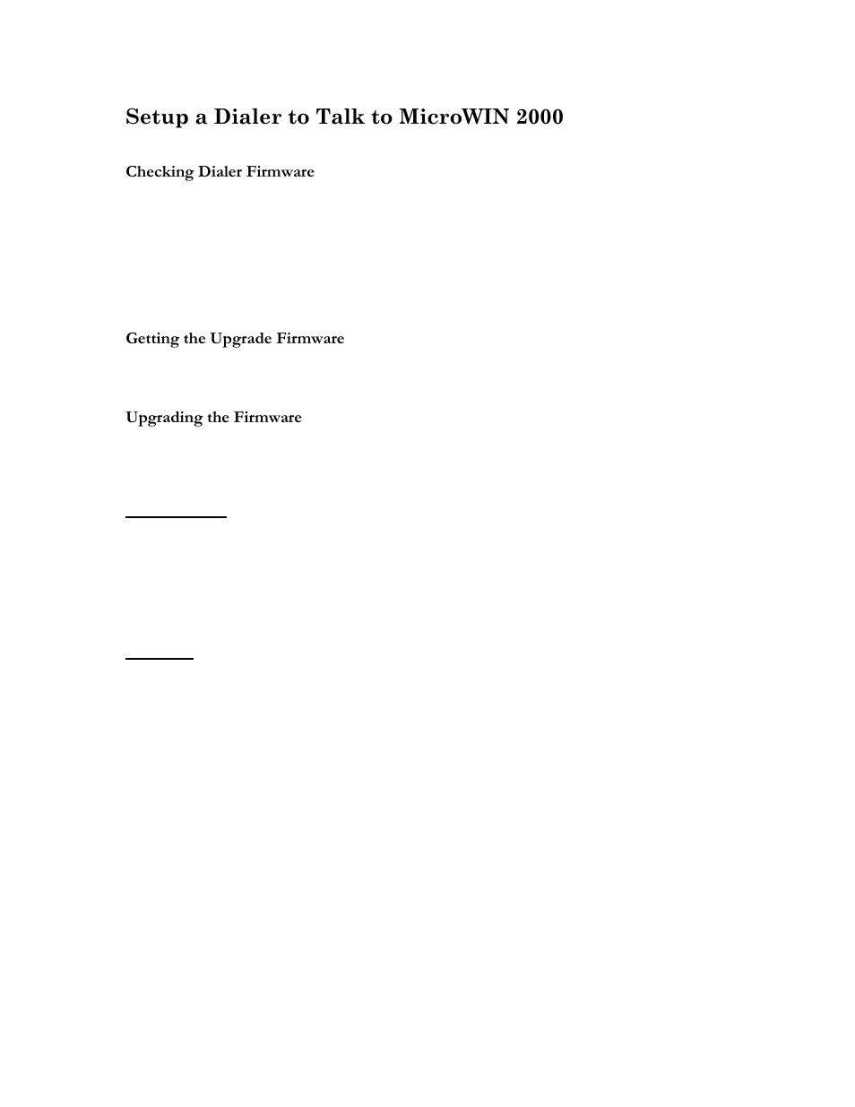 Setup a dialer to talk to microwin 2000 | Microtel MicroWin 2000 User Manual | Page 11 / 110