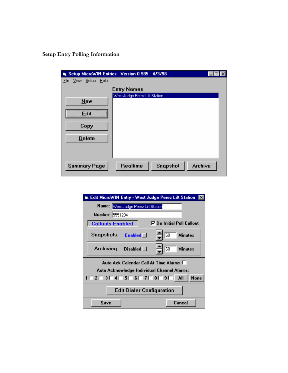 Polling modes | Microtel MicroWin 2000 User Manual | Page 48 / 110