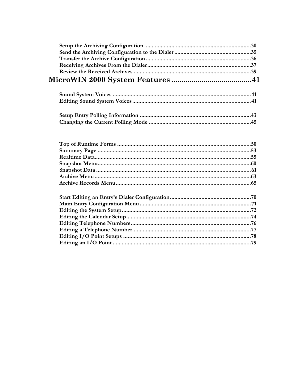 Microwin 2000 system features | Microtel MicroWin 2000 User Manual | Page 6 / 110