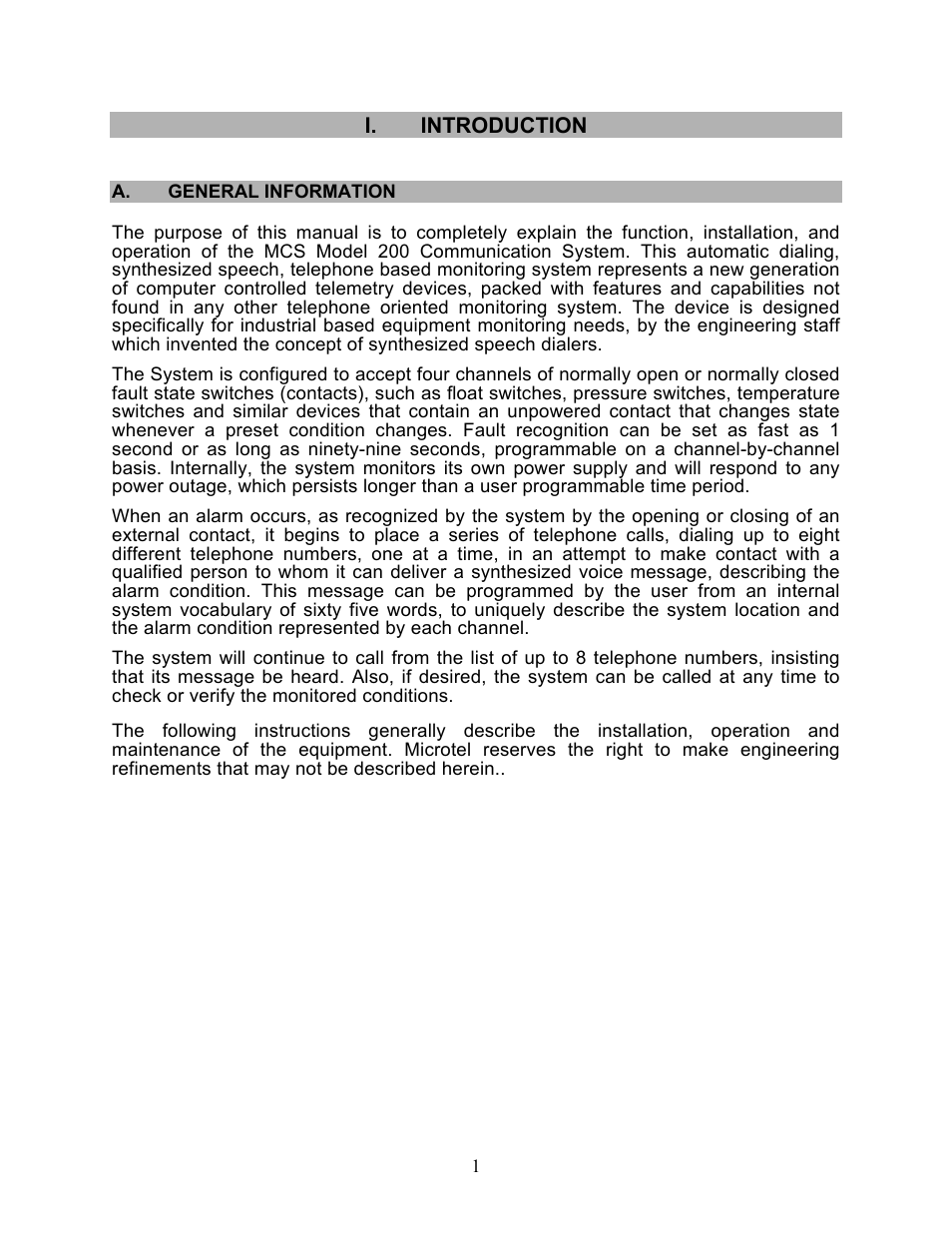 Microtel Series 200 User Manual | Page 5 / 27