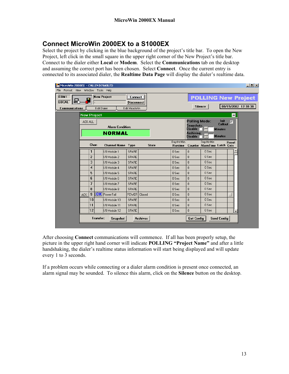 Microtel MicroWin 2000EX User Manual | Page 19 / 63