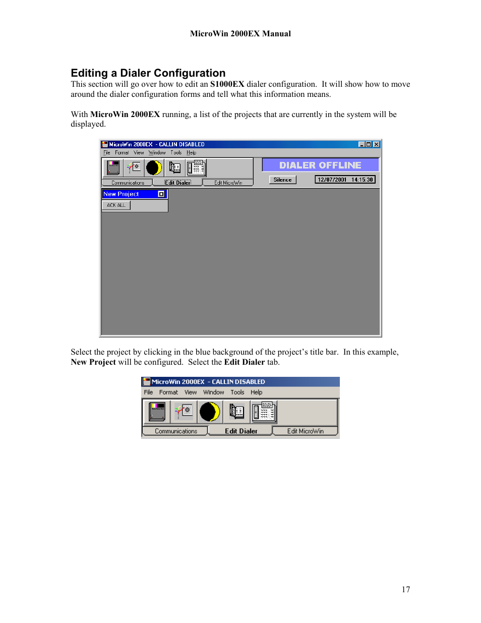 Editing a dialer configuration | Microtel MicroWin 2000EX User Manual | Page 23 / 63