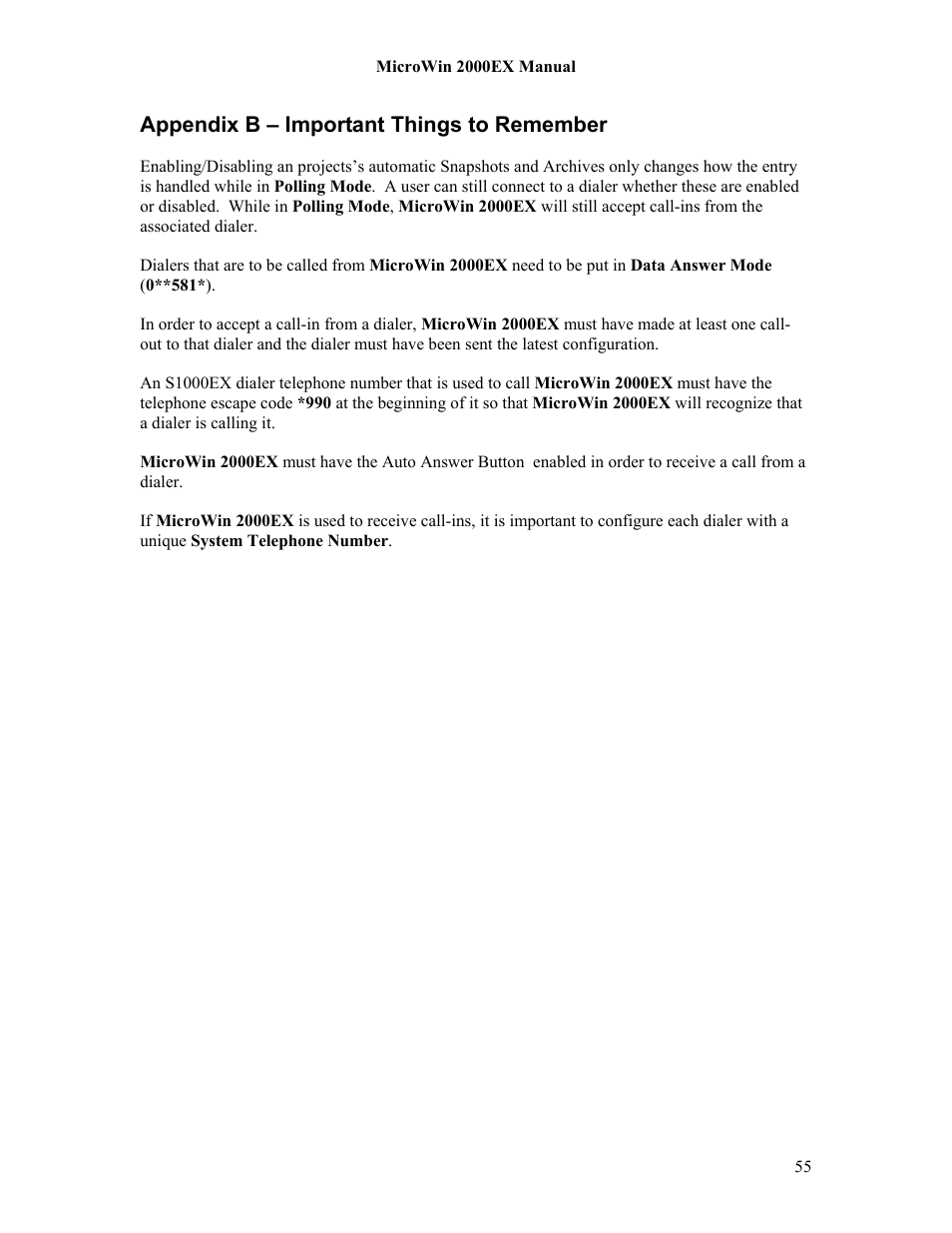 Microtel MicroWin 2000EX User Manual | Page 61 / 63