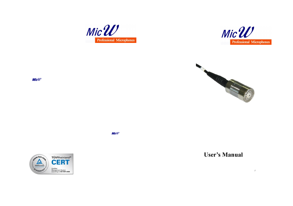 MicW CN201 User Manual | 4 pages