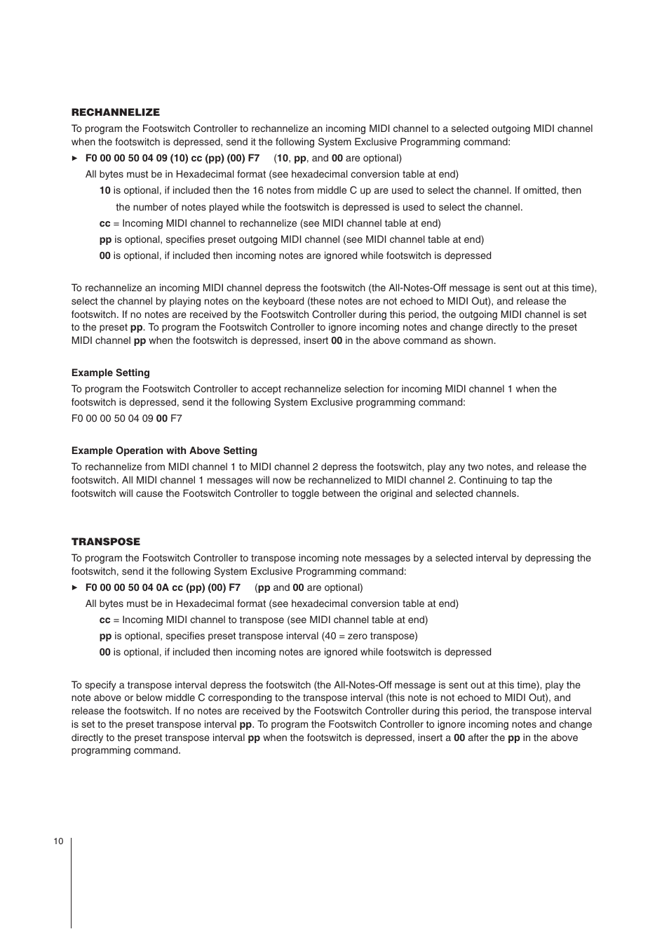 MIDI Solutions Footswitch Controller User Manual | Page 10 / 14