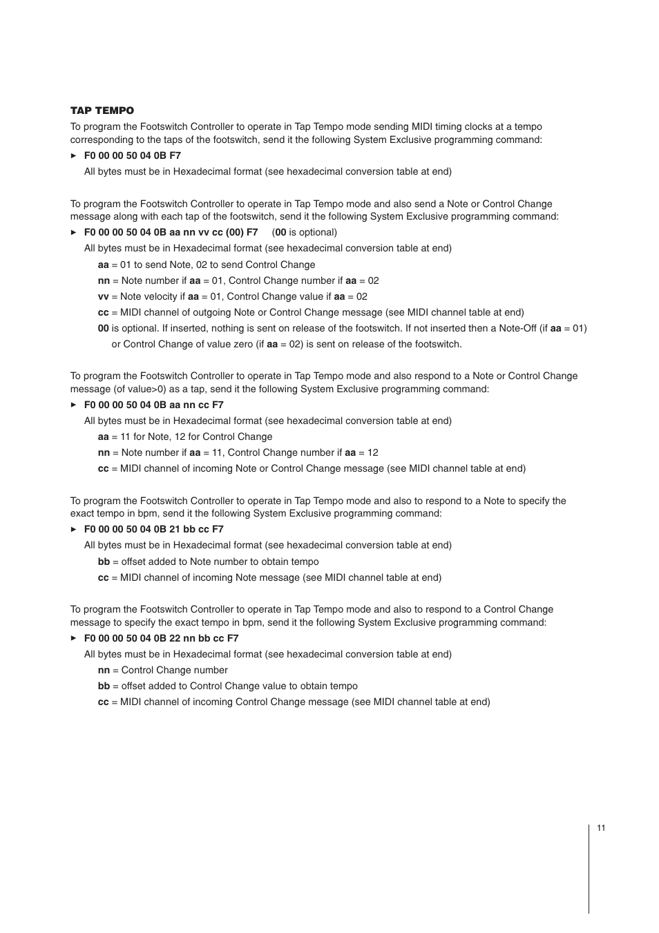 MIDI Solutions Footswitch Controller User Manual | Page 11 / 14