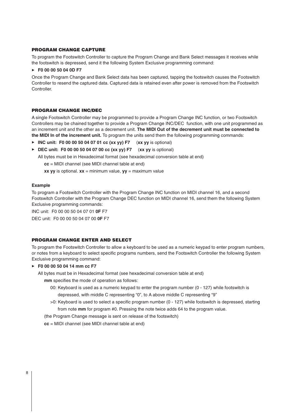 MIDI Solutions Footswitch Controller User Manual | Page 8 / 14