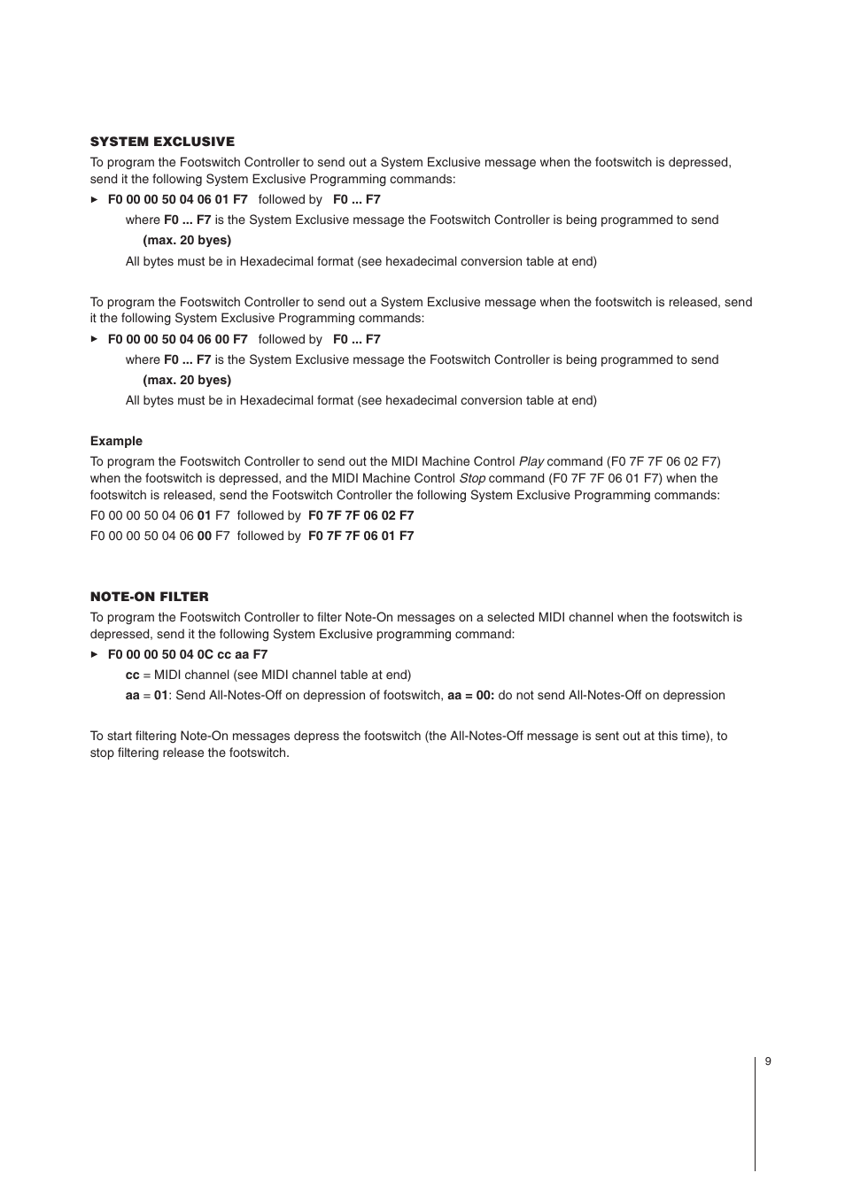 MIDI Solutions Footswitch Controller User Manual | Page 9 / 14