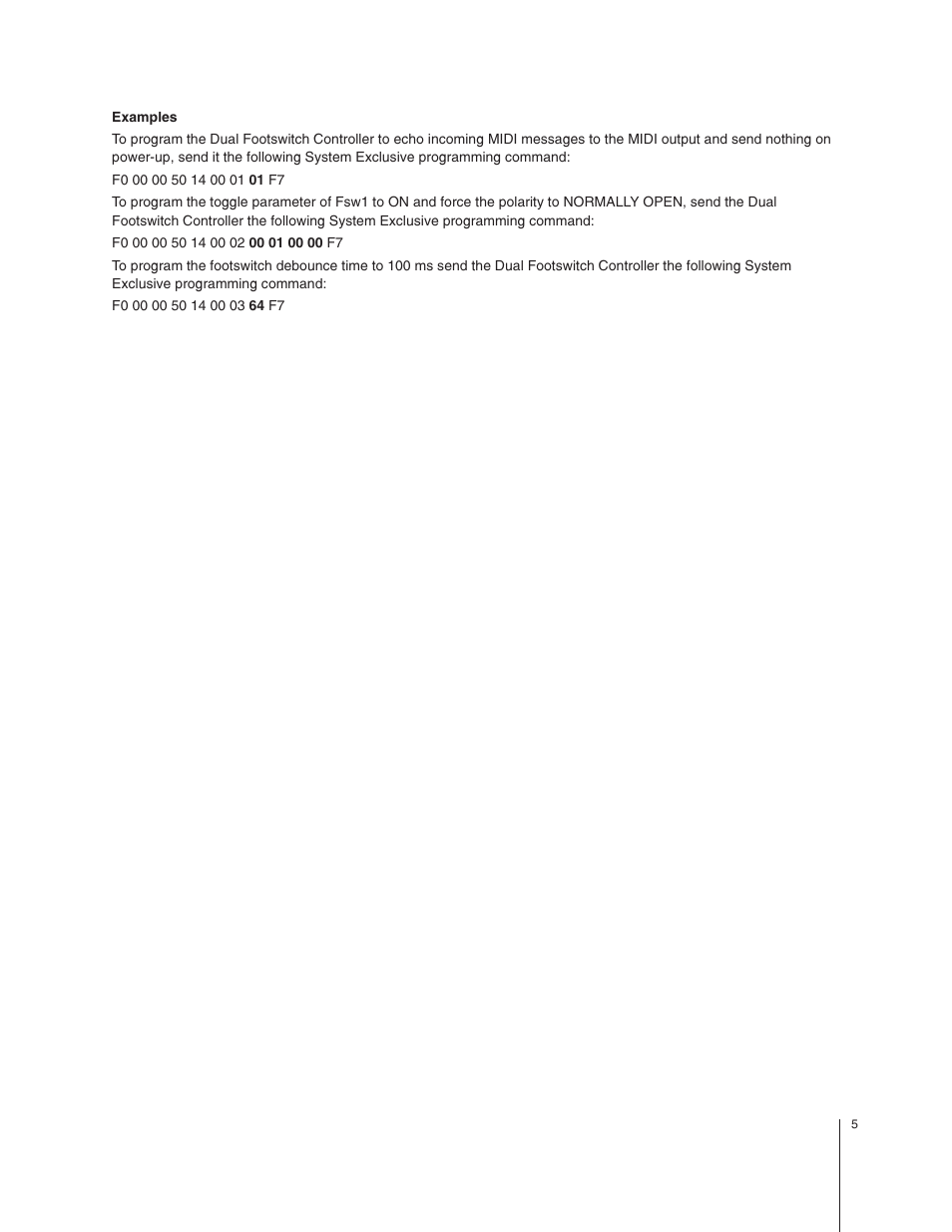 MIDI Solutions Dual Footswitch Controller User Manual | Page 5 / 15