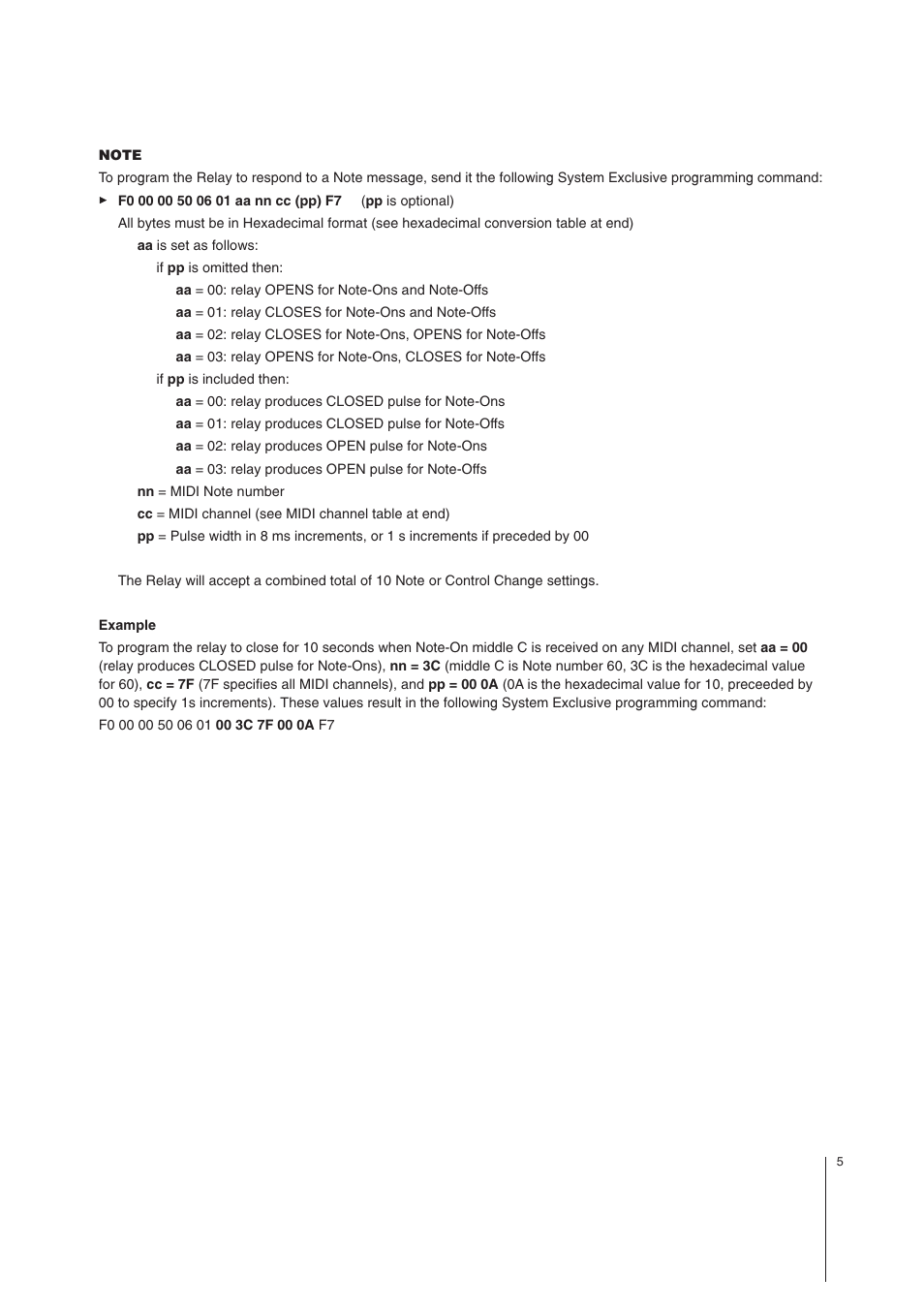 MIDI Solutions Relay User Manual | Page 5 / 10