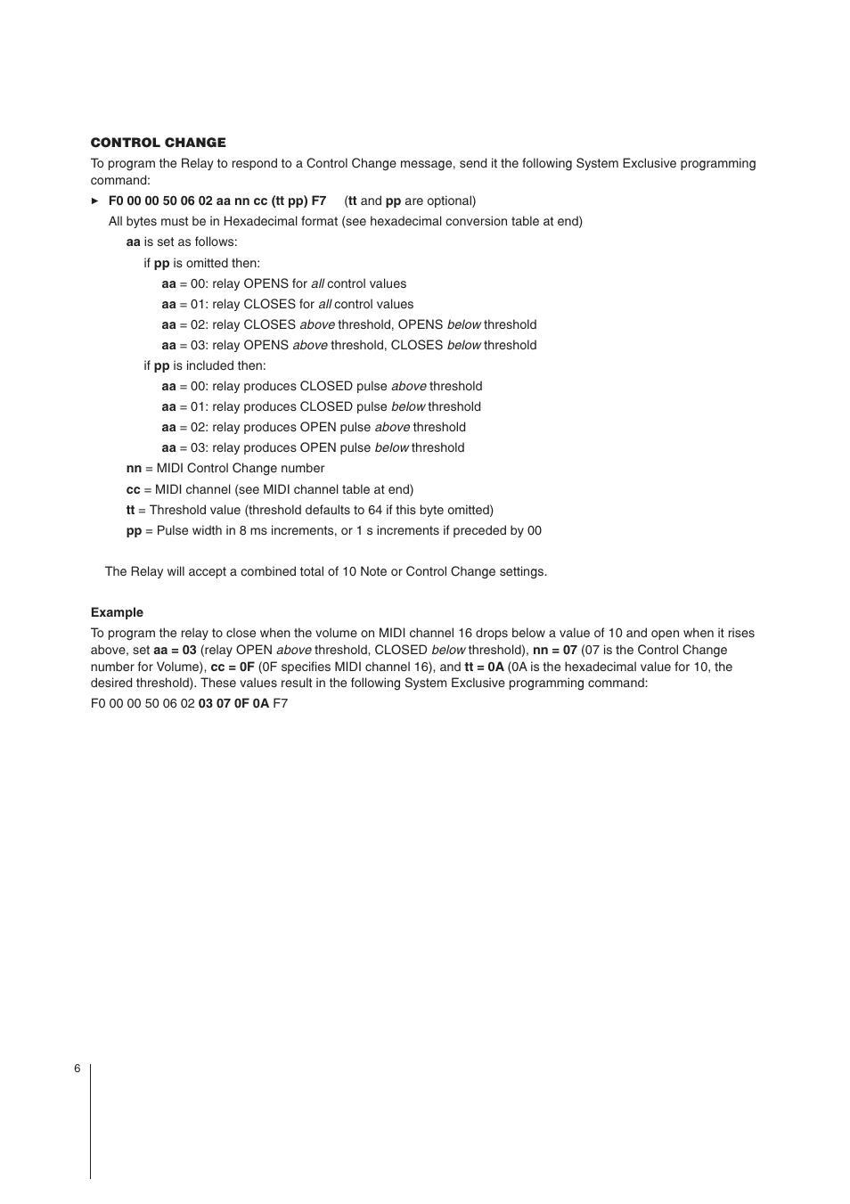MIDI Solutions Relay User Manual | Page 6 / 10