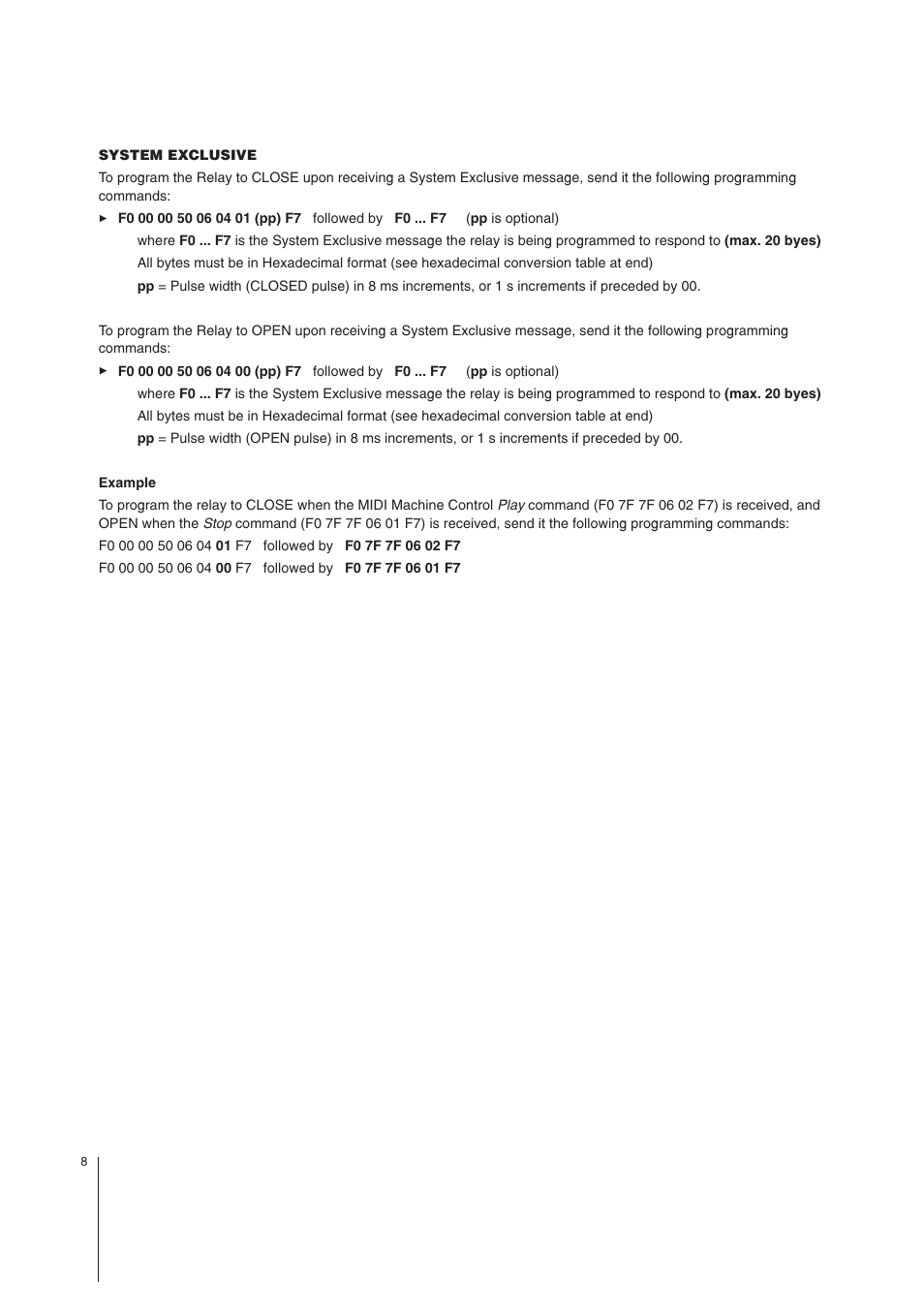 MIDI Solutions Relay User Manual | Page 8 / 10