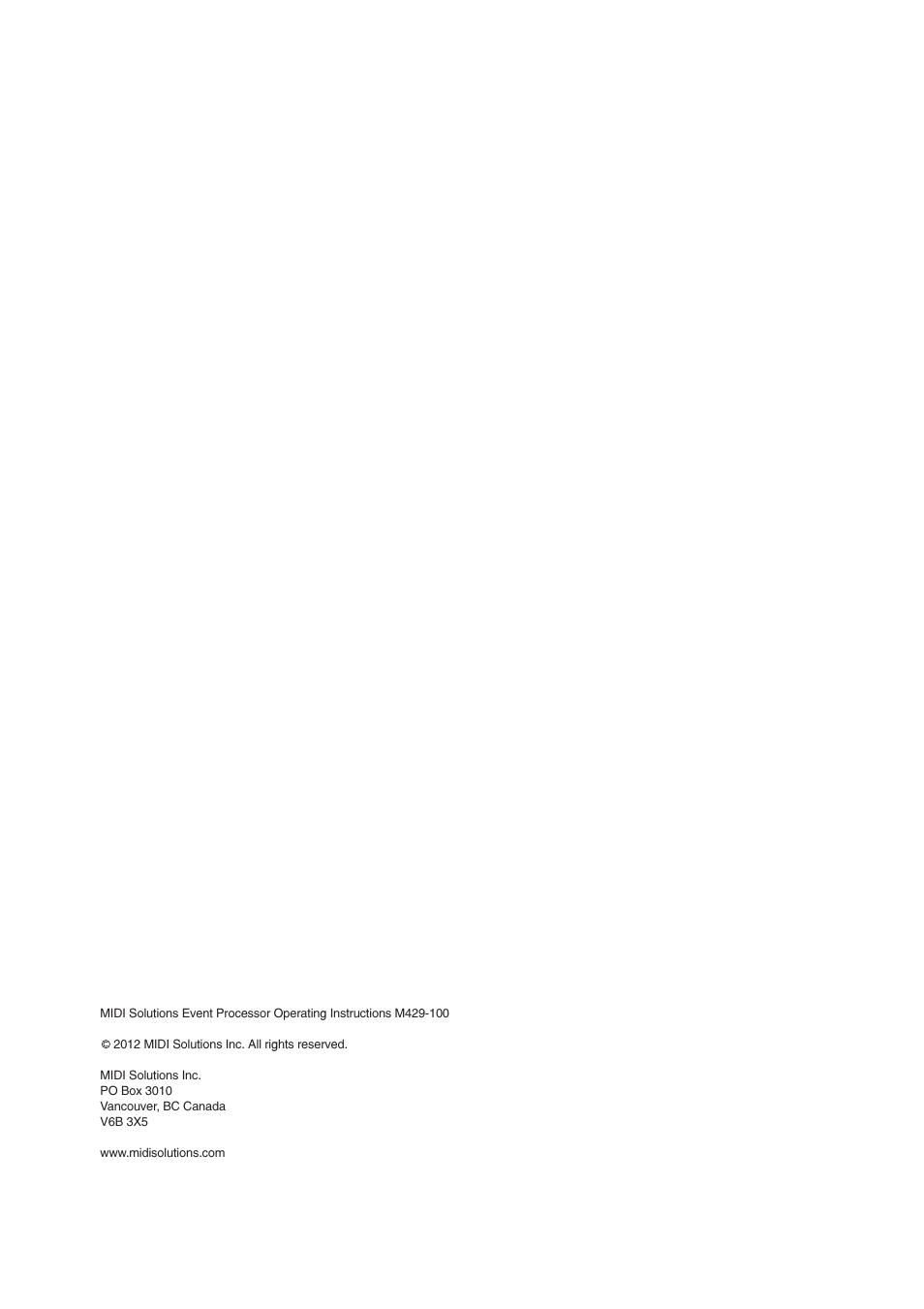 MIDI Solutions Event Processor Plus User Manual | Page 2 / 9