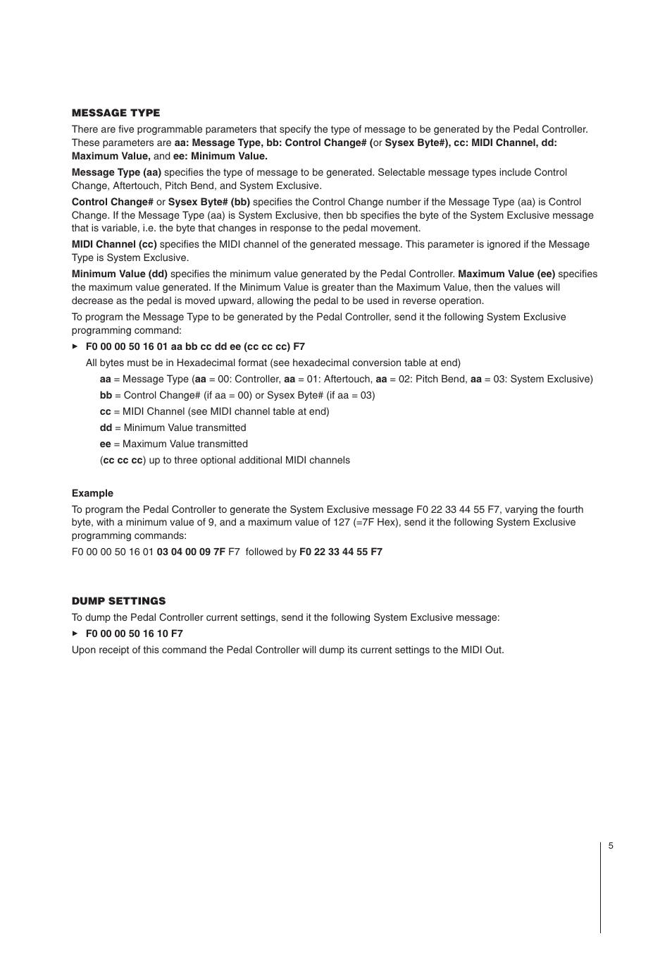 MIDI Solutions Pedal Controller User Manual | Page 5 / 7