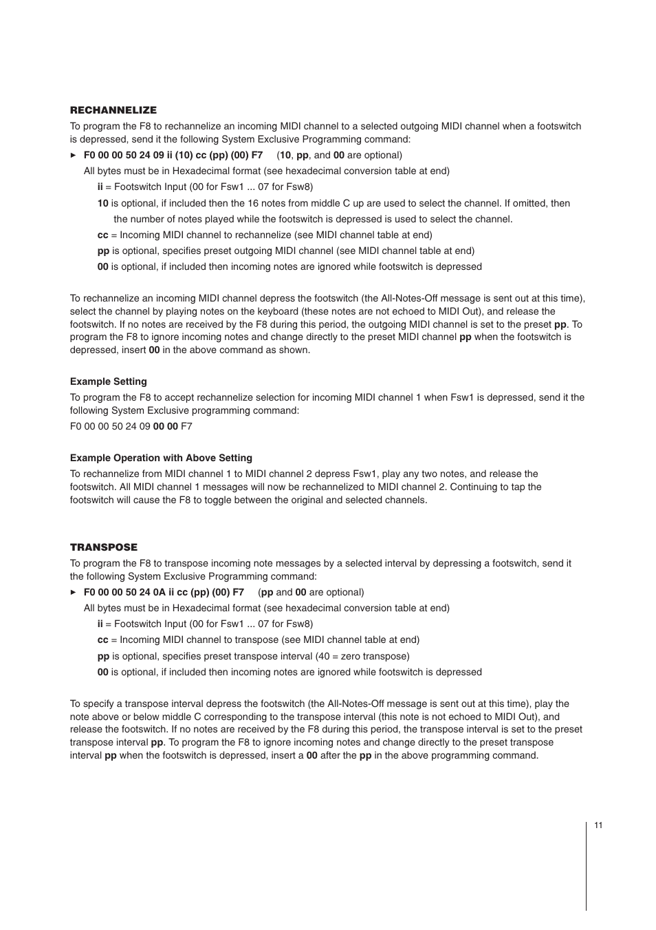 MIDI Solutions F8 8-input MIDI Footswitch Controller User Manual | Page 11 / 15