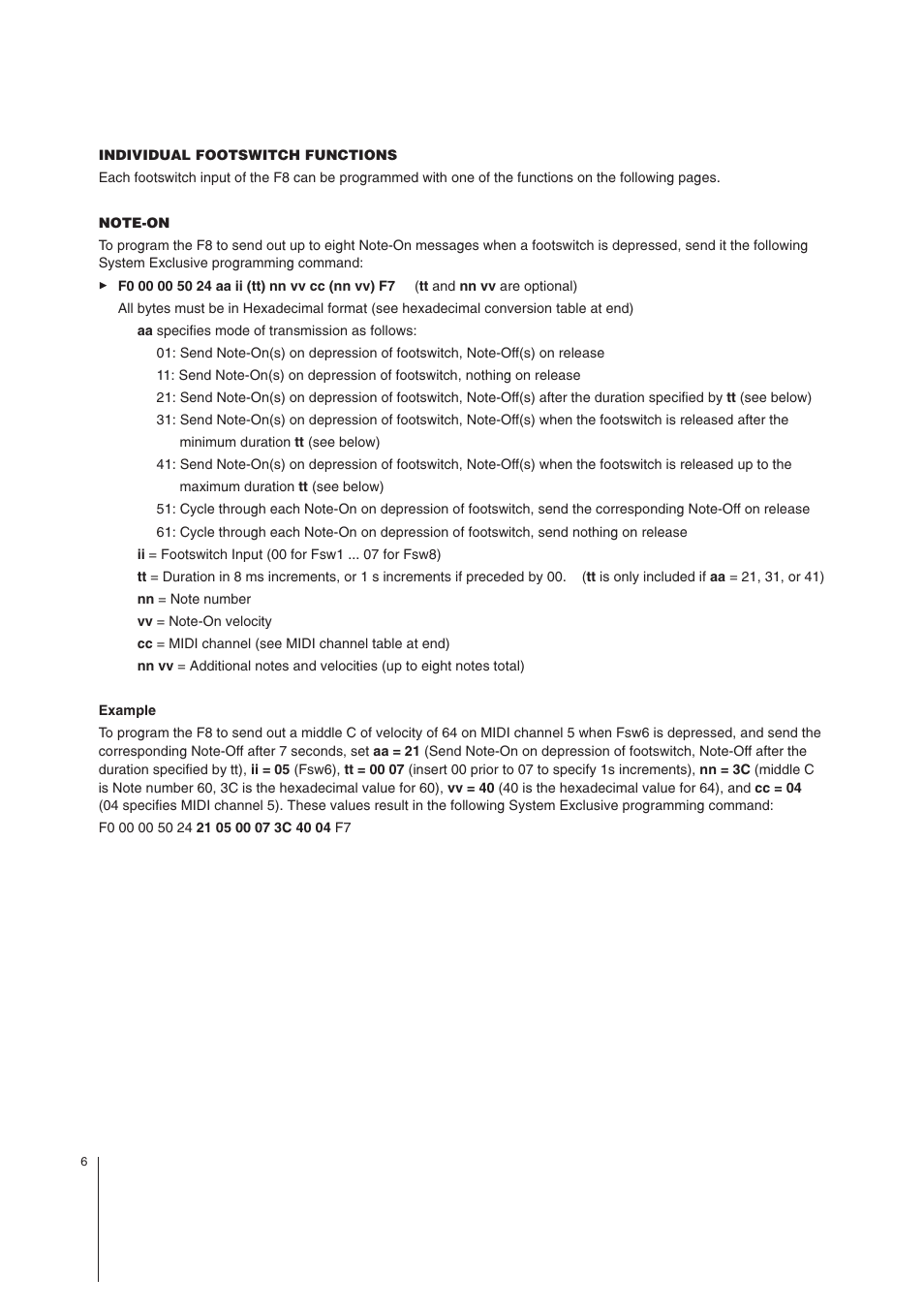 MIDI Solutions F8 8-input MIDI Footswitch Controller User Manual | Page 6 / 15