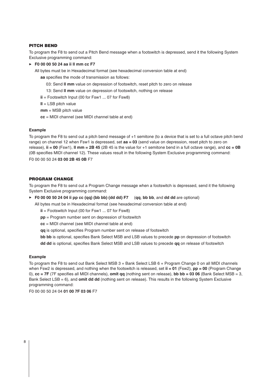MIDI Solutions F8 8-input MIDI Footswitch Controller User Manual | Page 8 / 15