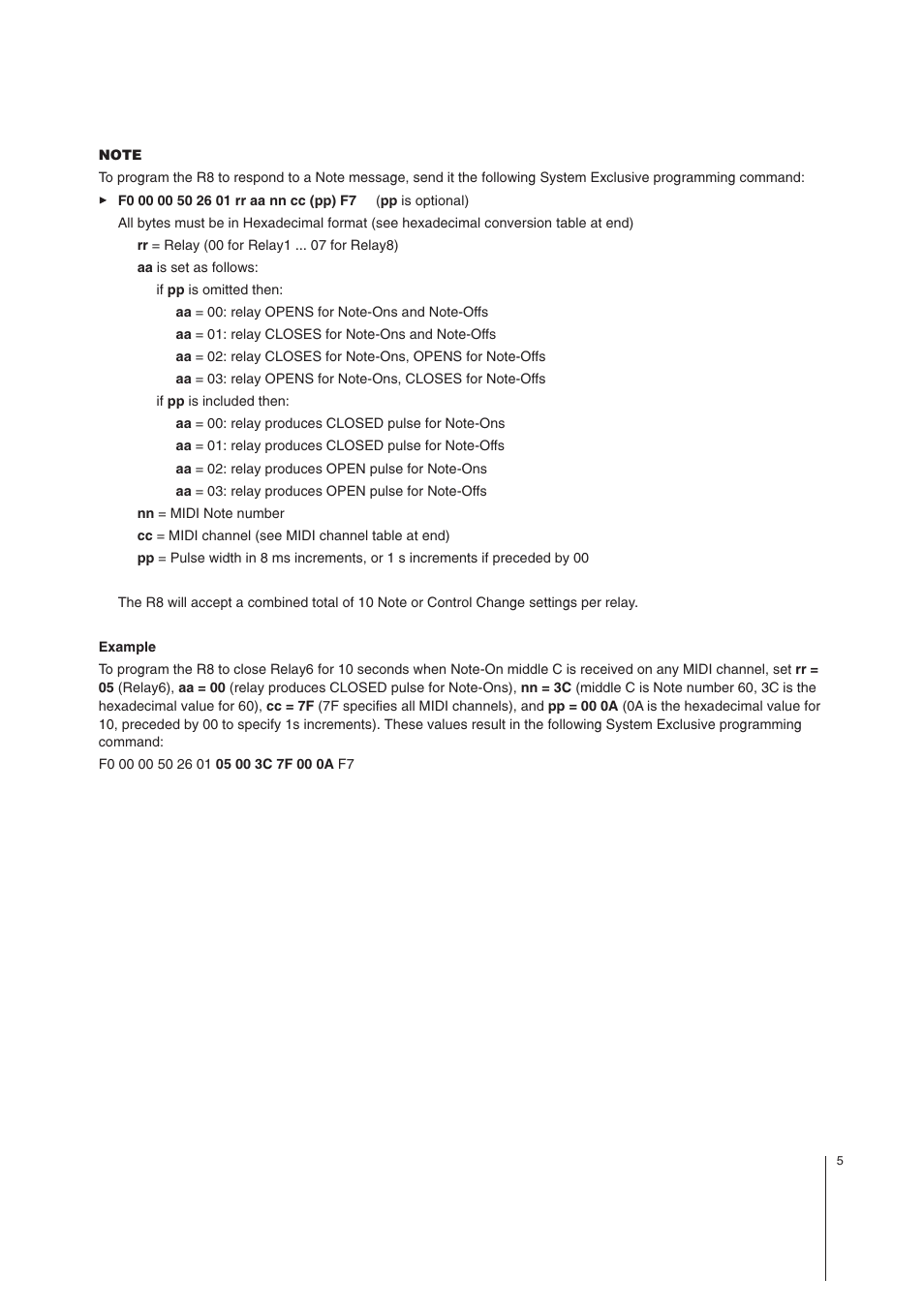 MIDI Solutions R8 8-output MIDI-controlled Relay Array User Manual | Page 5 / 10