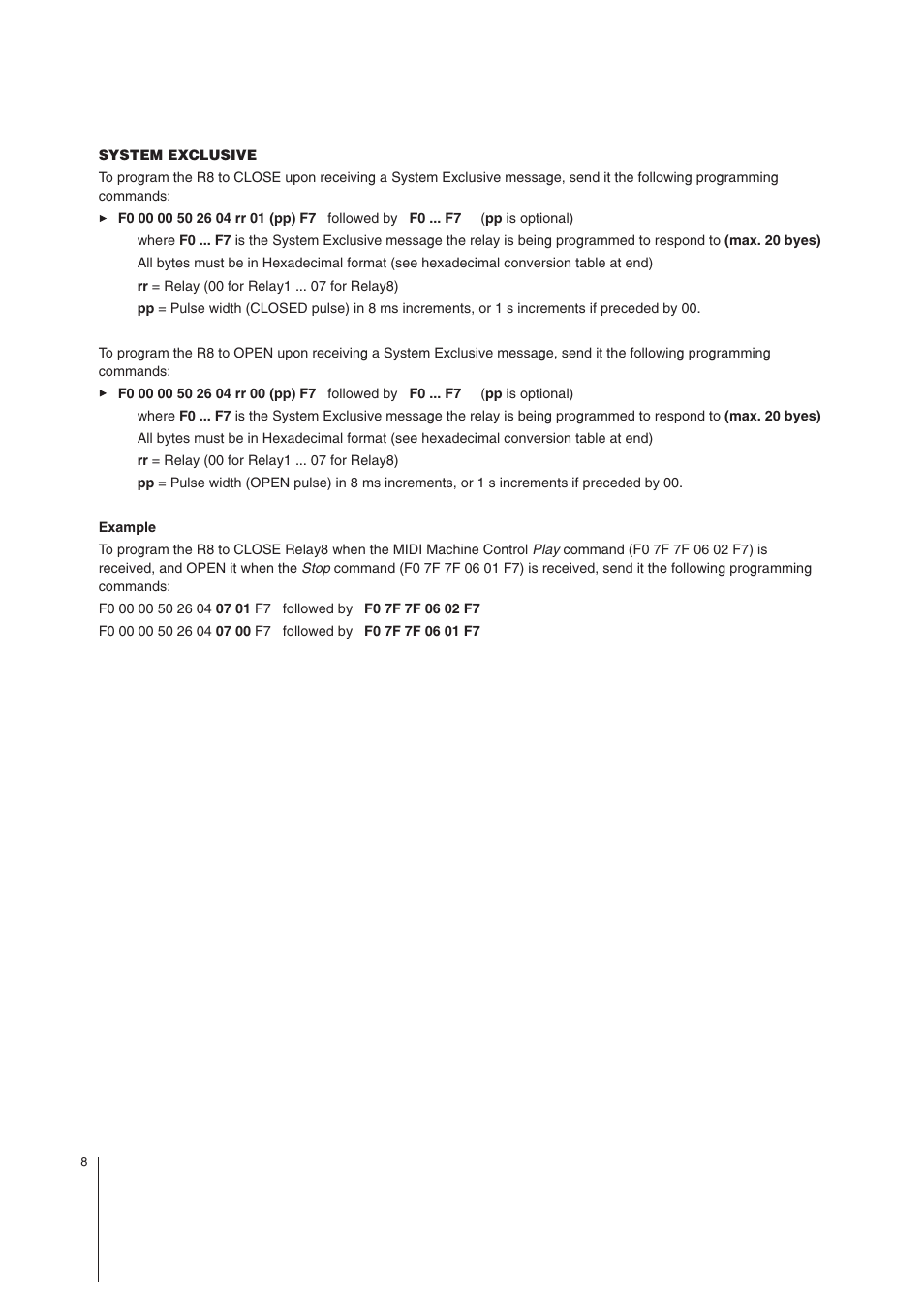 MIDI Solutions R8 8-output MIDI-controlled Relay Array User Manual | Page 8 / 10