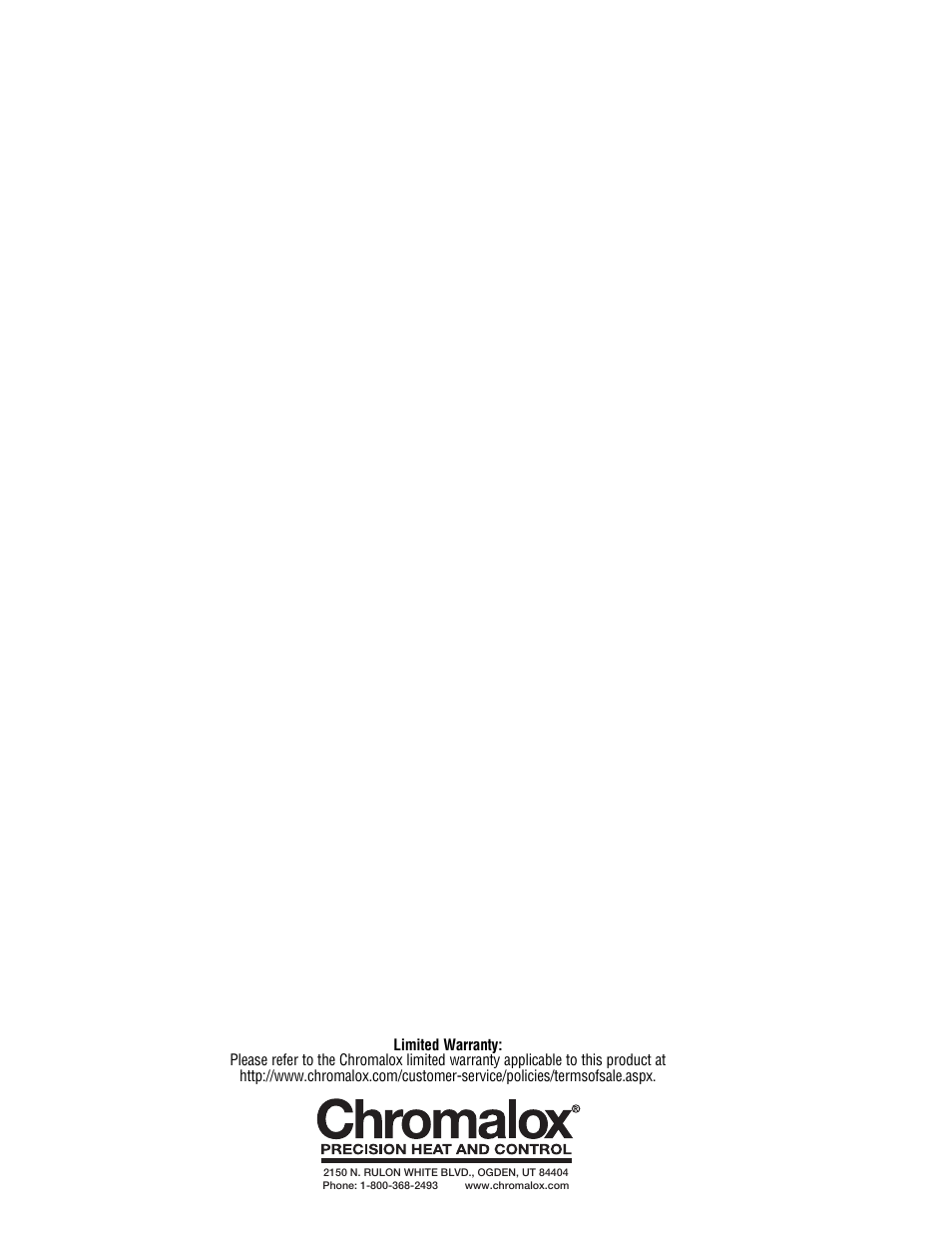 Chromalox PM400-2 User Manual | Page 4 / 4