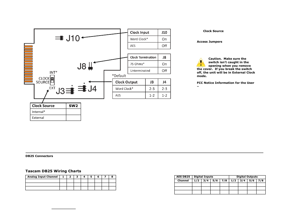 Clock source | Millennia AD-596 User Manual | Page 2 / 2