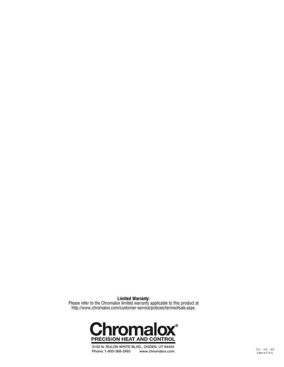 Chromalox PE426-2 User Manual | Page 4 / 4