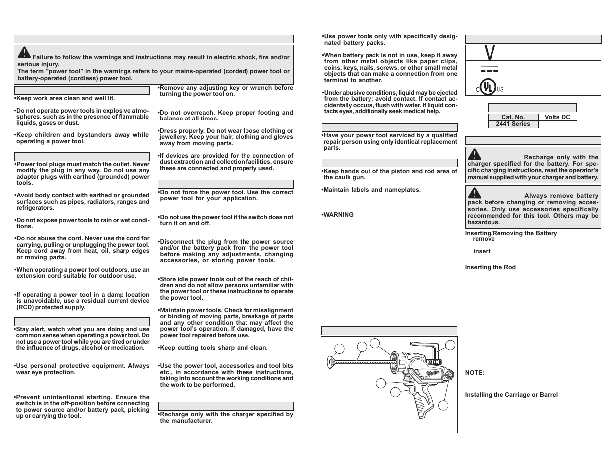 Milwaukee Tool 2441-21 User Manual | Page 2 / 11