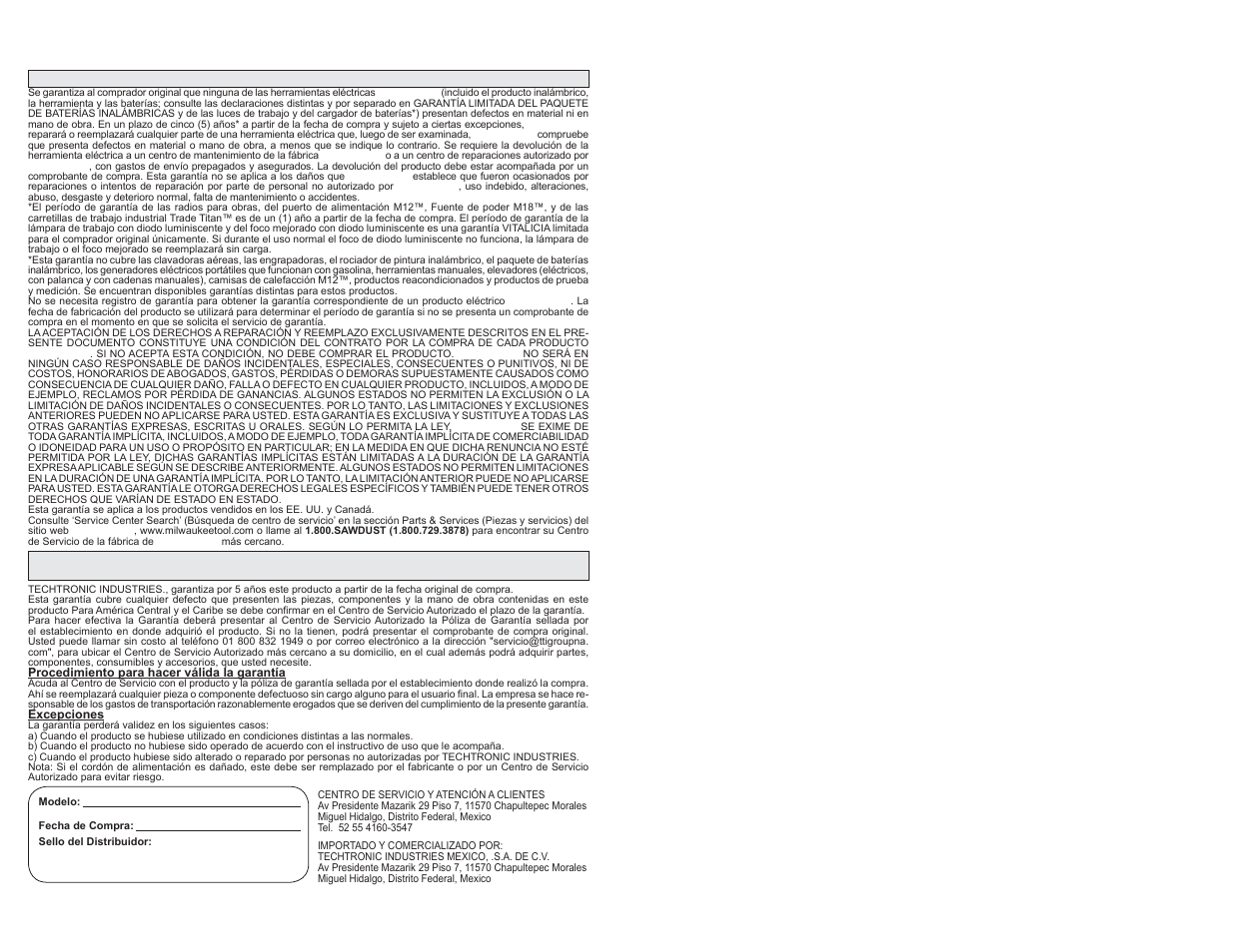 Milwaukee Tool 0240-20 User Manual | Page 12 / 13