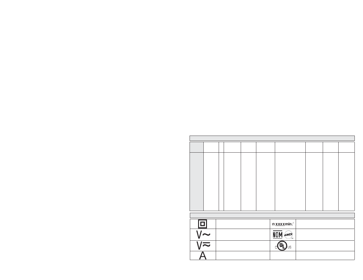 Specifications, Pictographie | Milwaukee Tool 6146-33 User Manual | Page 8 / 19