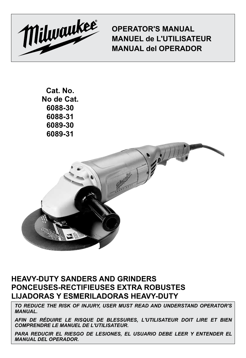 Milwaukee Tool 6088-30 User Manual | 44 pages