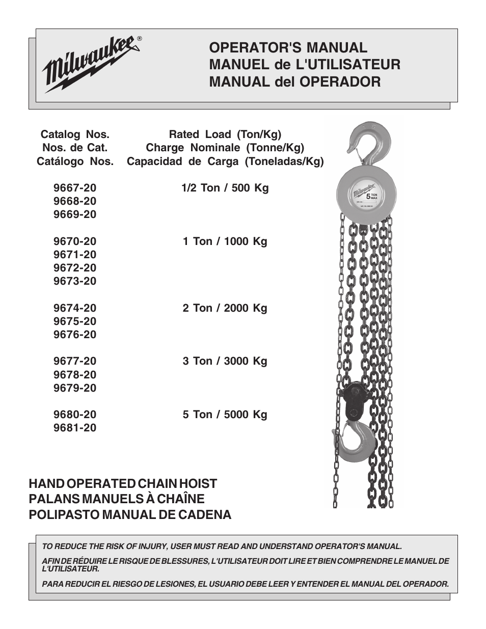 Milwaukee Tool 9672-20 User Manual | 24 pages