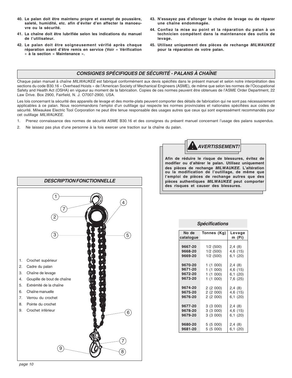 Milwaukee Tool 9672-20 User Manual | Page 10 / 24