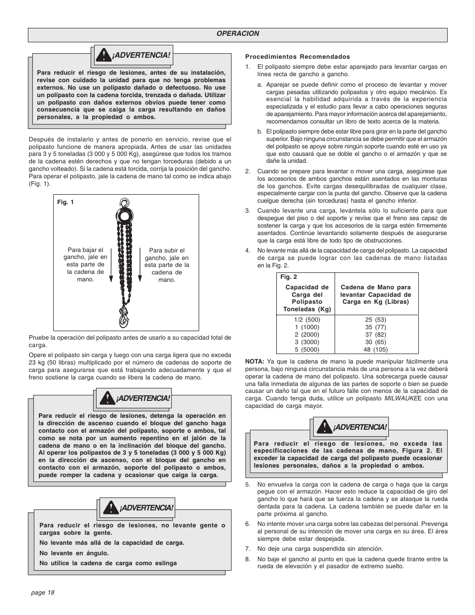 Milwaukee Tool 9672-20 User Manual | Page 18 / 24