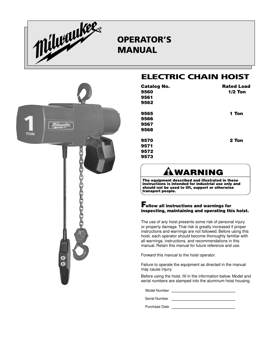 Milwaukee Tool 9566 V.2 User Manual | 32 pages