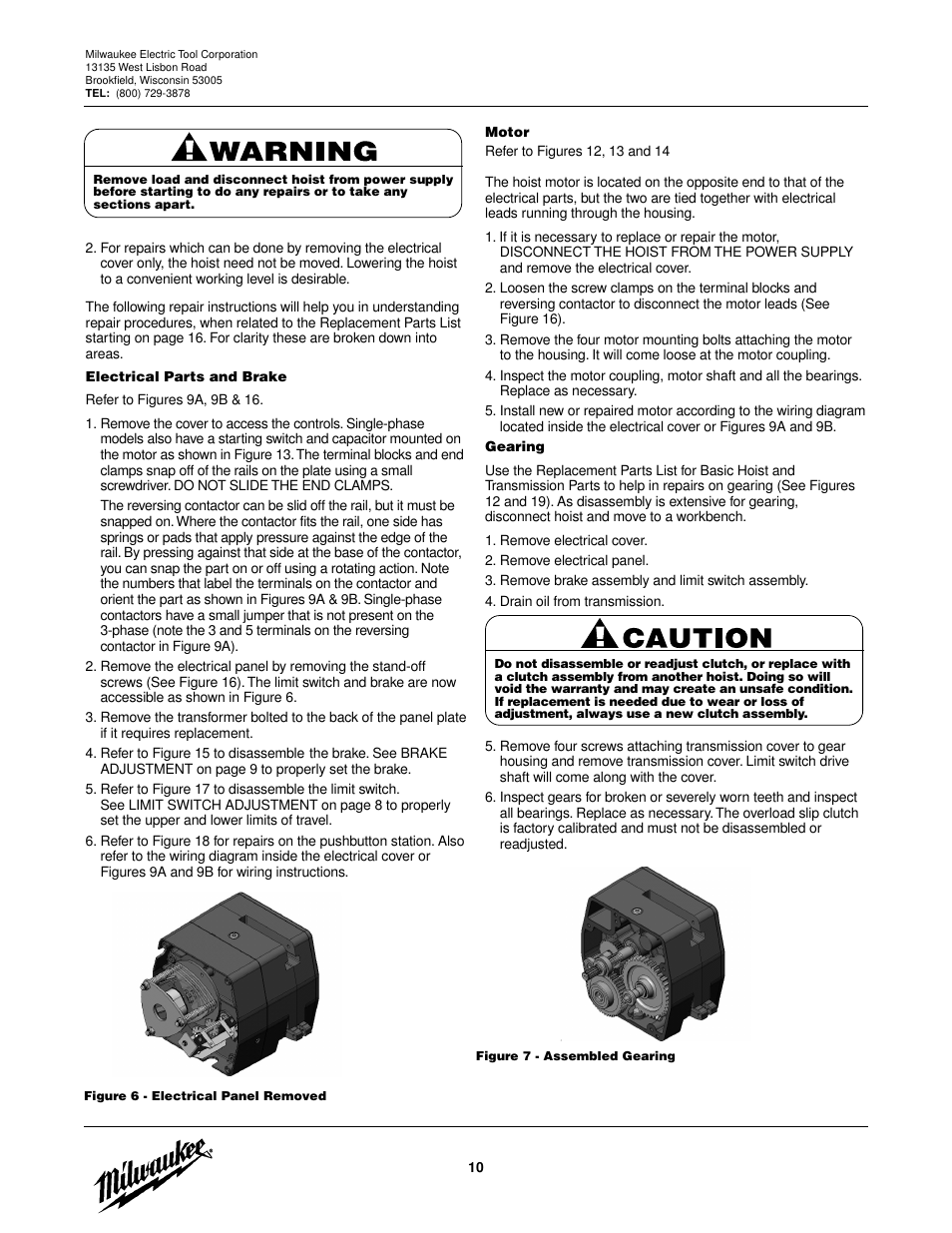 Milwaukee Tool 9566 V.2 User Manual | Page 10 / 32