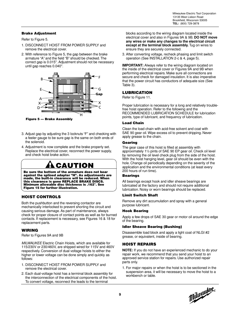 Milwaukee Tool 9566 V.2 User Manual | Page 9 / 32