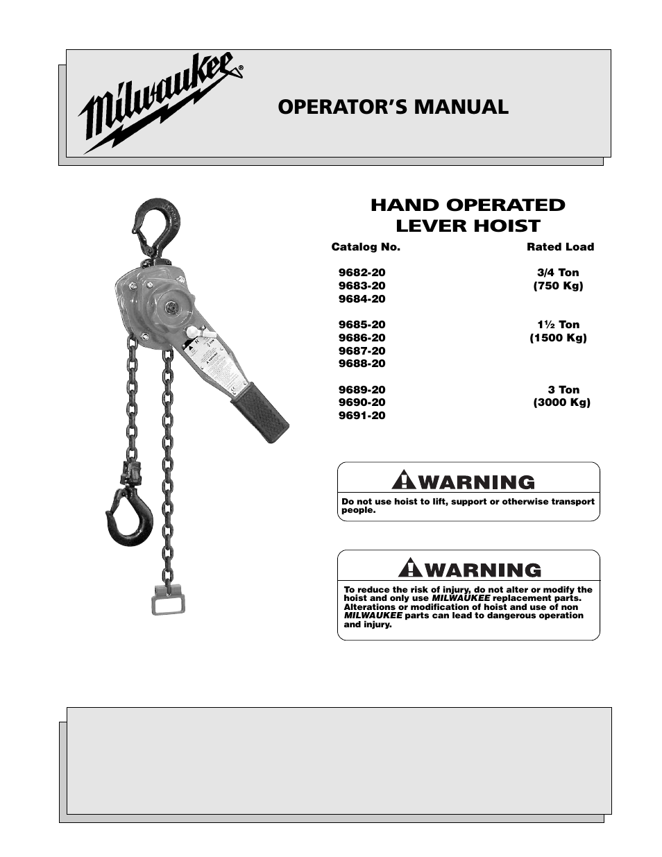 Milwaukee Tool 9682-20 V.1 User Manual | 28 pages