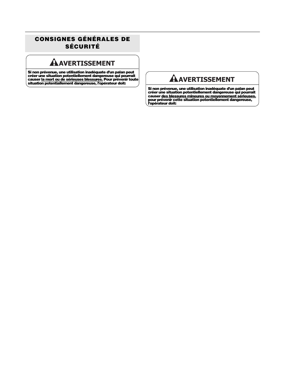 Avertissement, Consignes générales de sécurité | Milwaukee Tool 9682-20 V.1 User Manual | Page 20 / 28