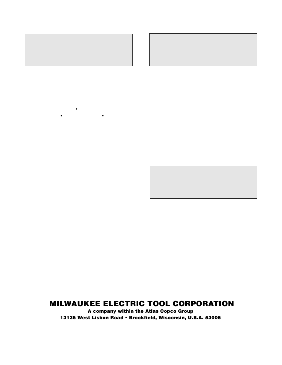 United states, Canada, Milwaukee electric tool corporation | Mexico | Milwaukee Tool 9682-20 V.1 User Manual | Page 28 / 28