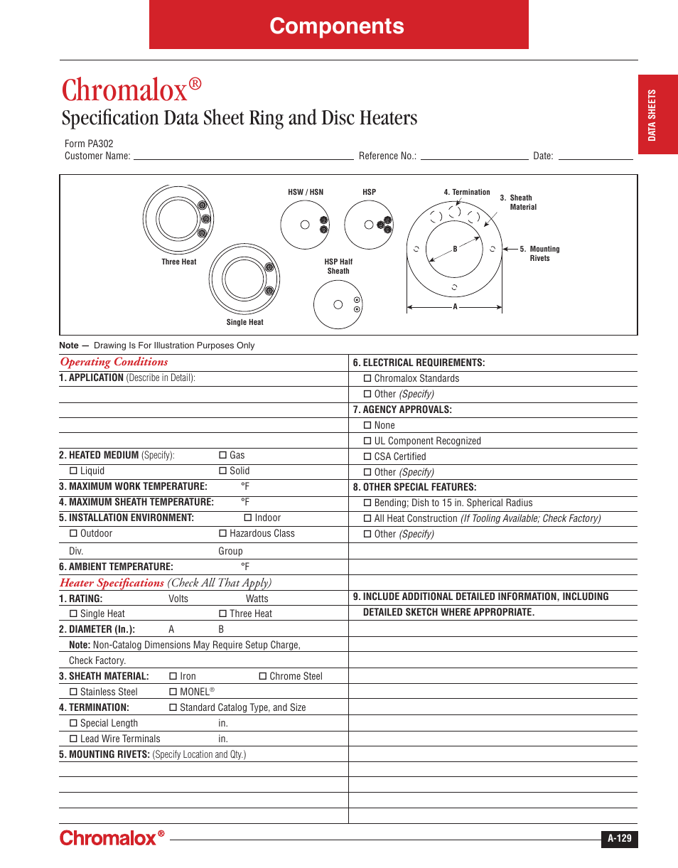 Chromalox A-129 User Manual | 1 page