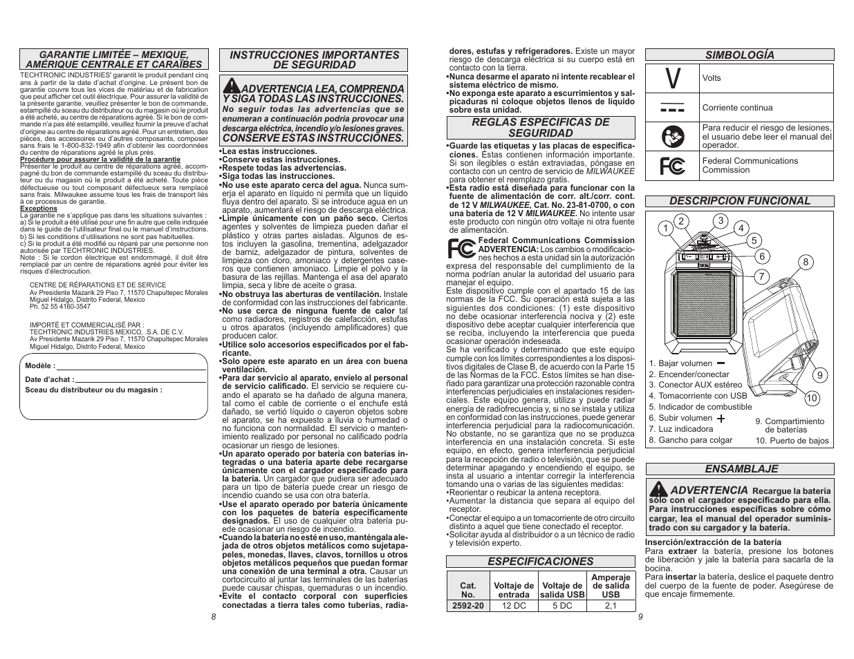 Milwaukee Tool 2592-20 User Manual | Page 5 / 7