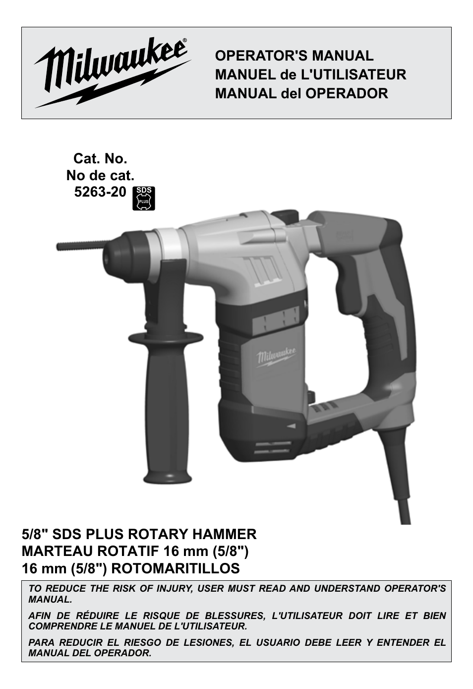 Milwaukee Tool 5263-21 User Manual | 20 pages