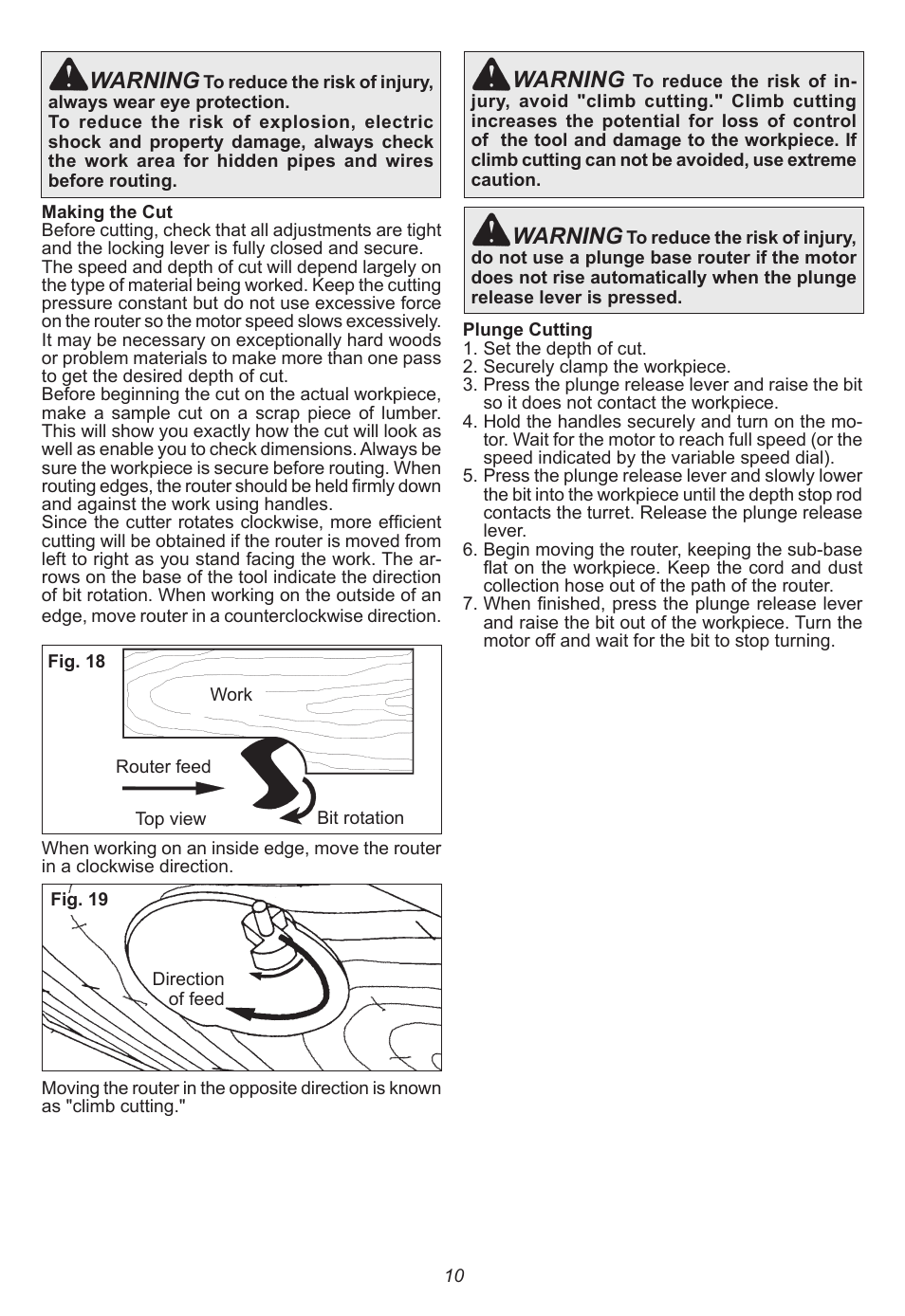 Warning | Milwaukee Tool 5615-24 User Manual | Page 10 / 36