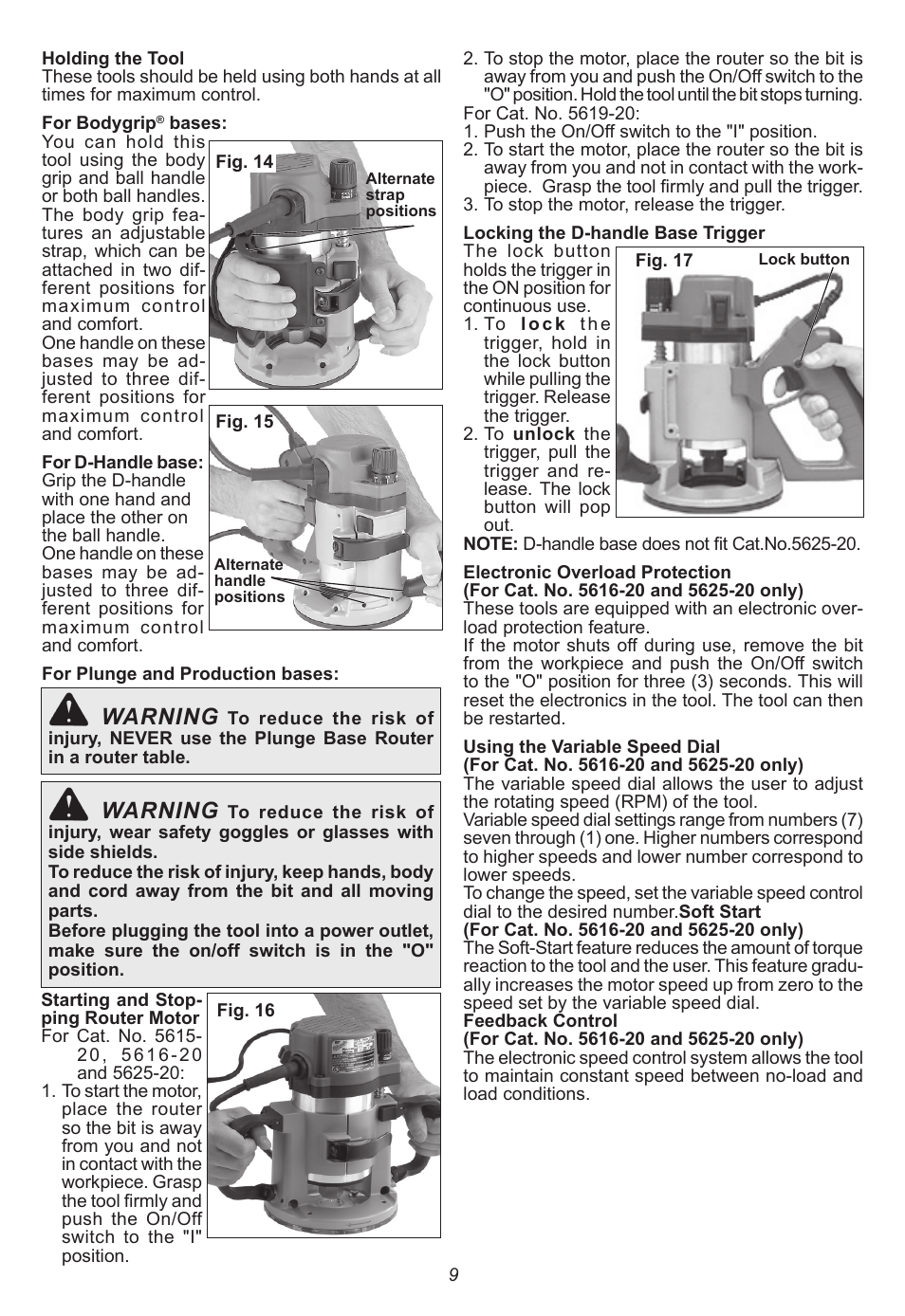 Warning | Milwaukee Tool 5615-24 User Manual | Page 9 / 36