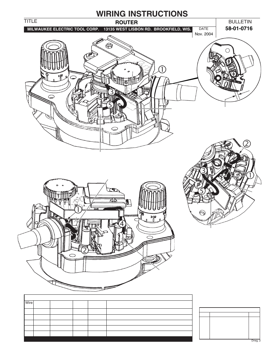 Milwaukee Tool 5625-20 Wiring User Manual | 1 page