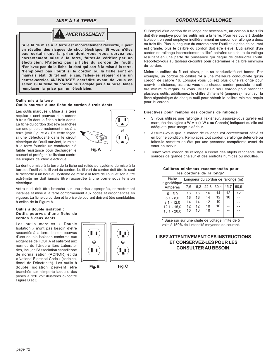 Milwaukee Tool 6190-20 User Manual | Page 12 / 24